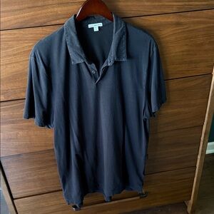 James Perse Black Polo Shirt